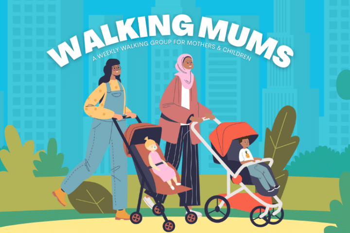 Walking mums header graphic