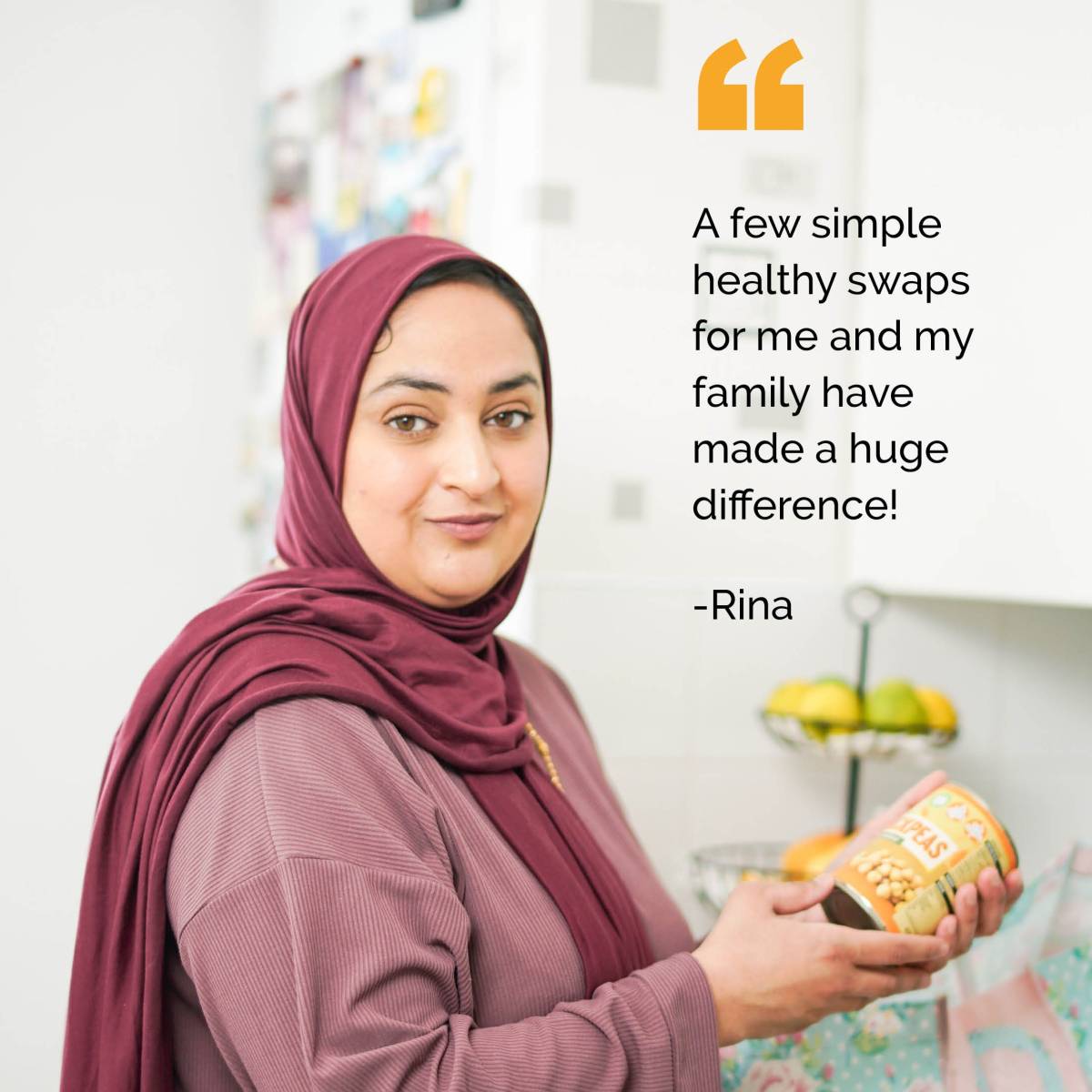 Rina shows off her groceries, and talks about healthier swaps she's made